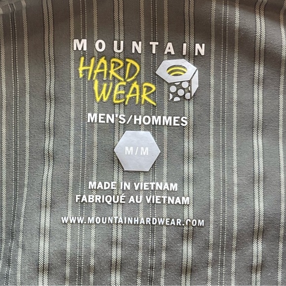 Mountain Hardwear Shirt L Olive Green  Short Sleeve Button Down Nylon Vented - Picture 6 of 10